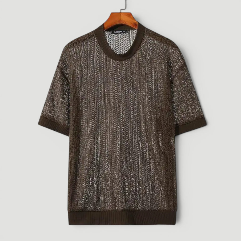 Ellmont London | Men's Relaxed Fit Knit Textured Shirt Summer Style