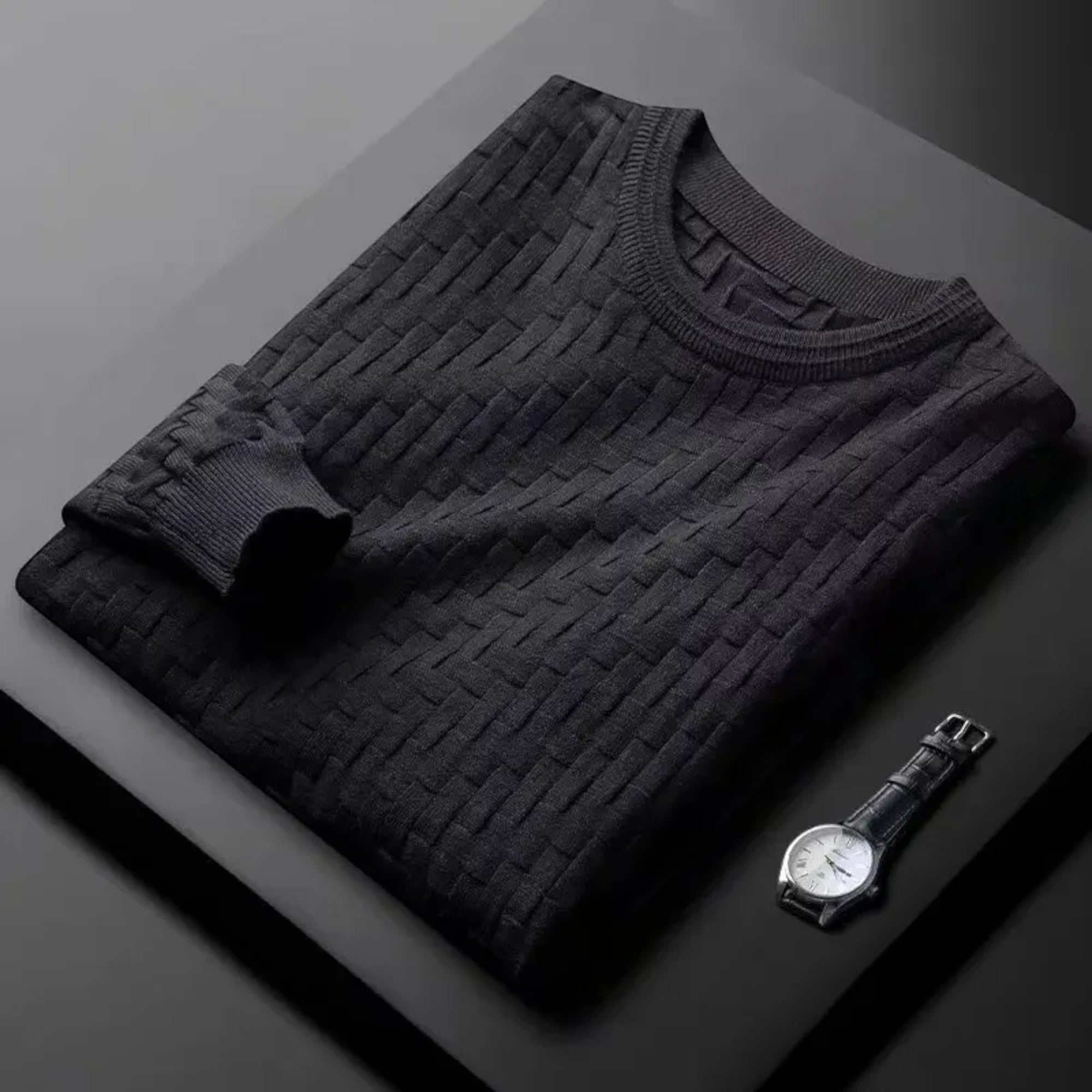 Ellmont London | Men's Lightweight Textured Knit Sweater Classic Style