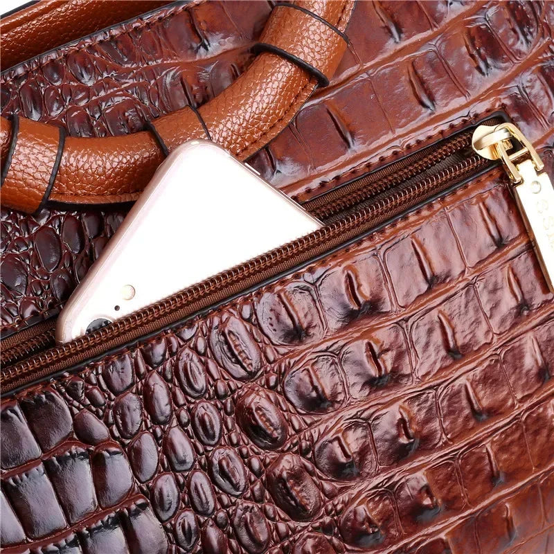 Sam | L'Adrienne Embossed Vintage Leather Bag