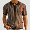 Ellmont London | Men's Vintage Style Button Front Summer Polo Shirt