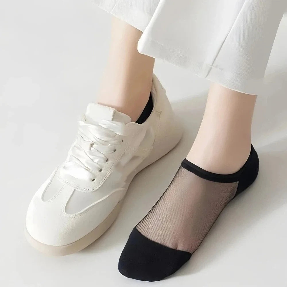 Taylor | Invisible Breathable Cotton Sheer No-Slip Socks