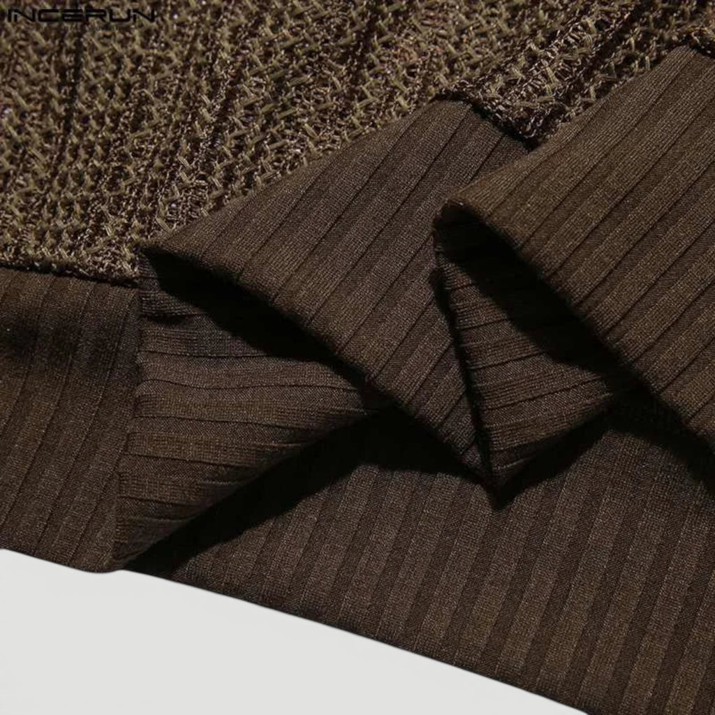 Ellmont London | Men's Relaxed Fit Knit Textured Shirt Summer Style