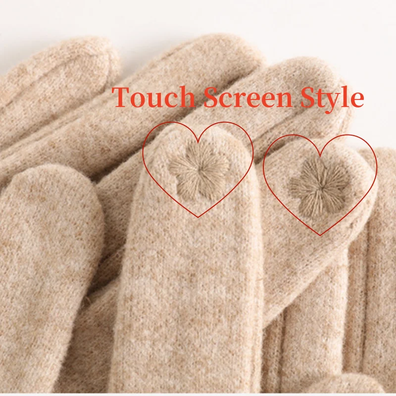 Cashmere-Wool Touchscreen Gloves – Warm Winter Gloves