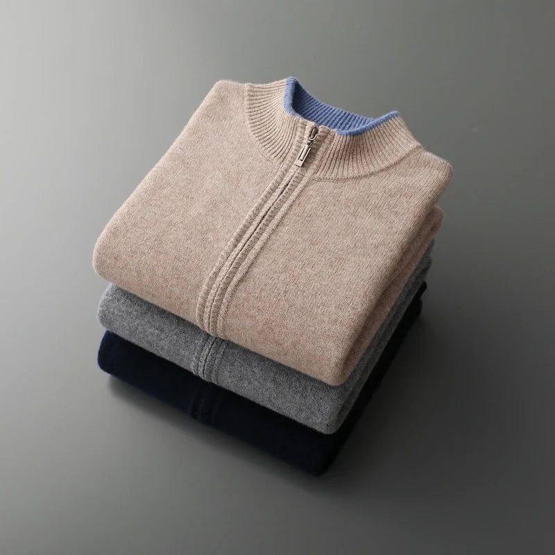 Men's Cashmere Zip-Up Jacket