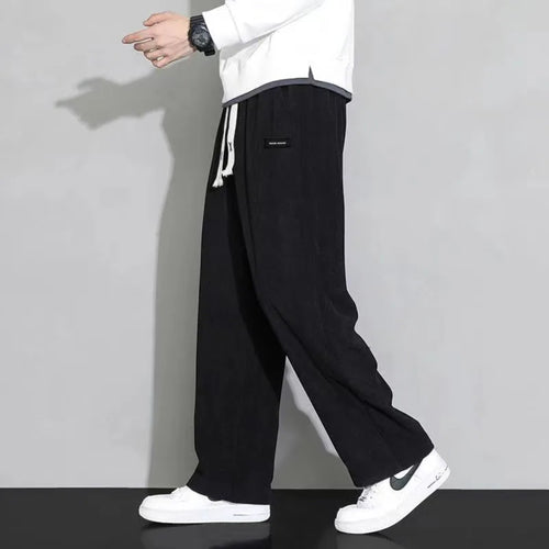 Adrian | Men's Soft Corduroy Wide Leg Sweatpants with Drawstring