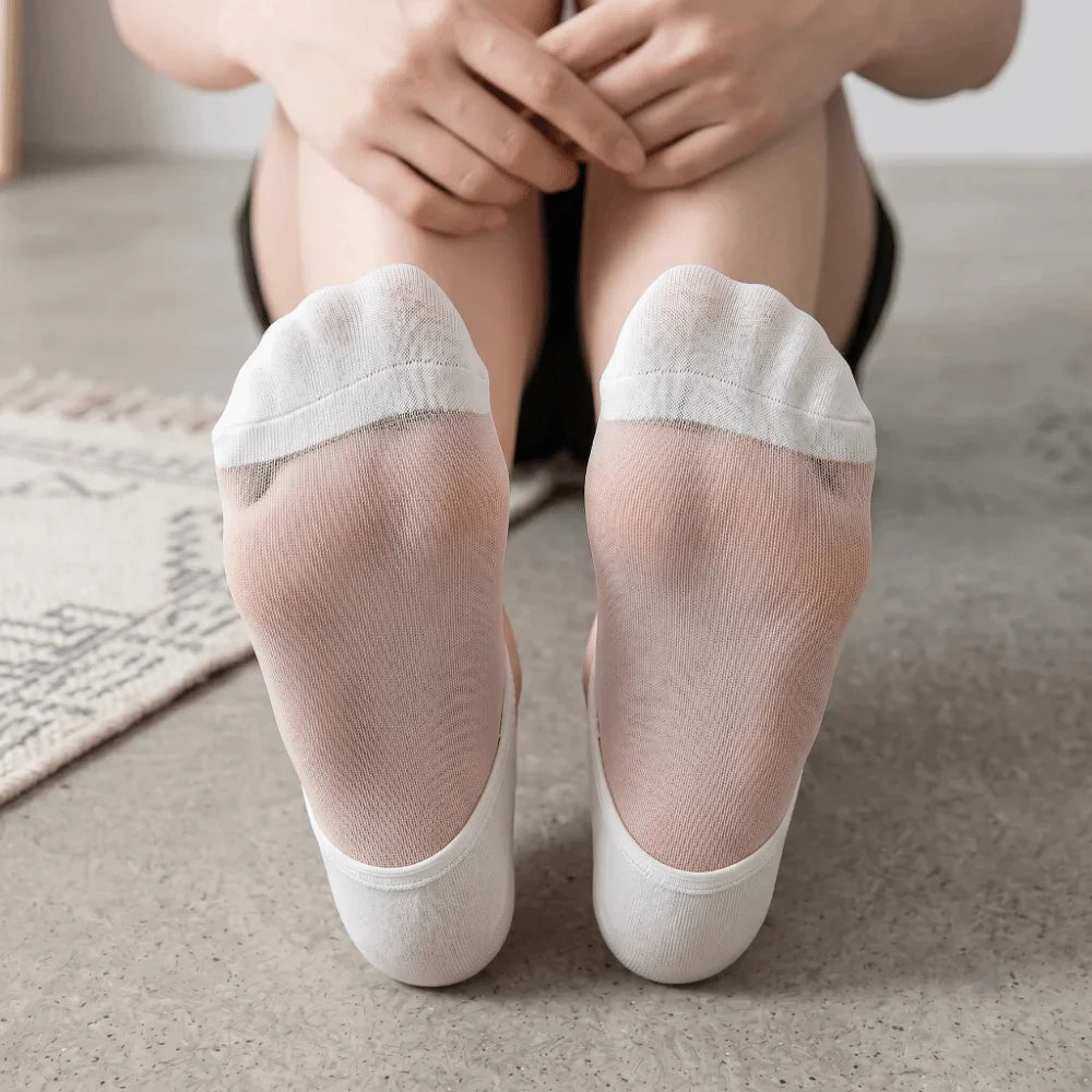 Taylor | Invisible Breathable Cotton Sheer No-Slip Socks