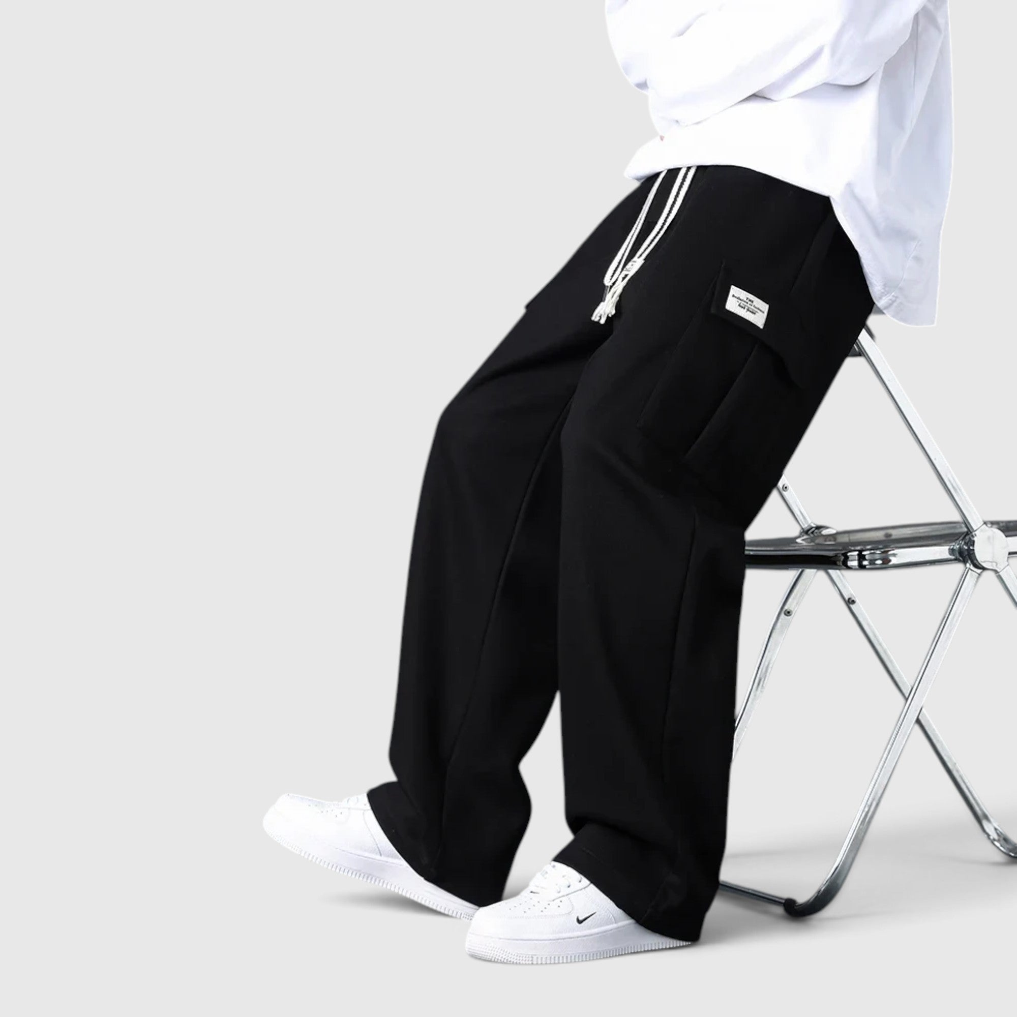 Finn | Men's Sweatpants Wide Leg Relaxed Cargo Lounge Pants