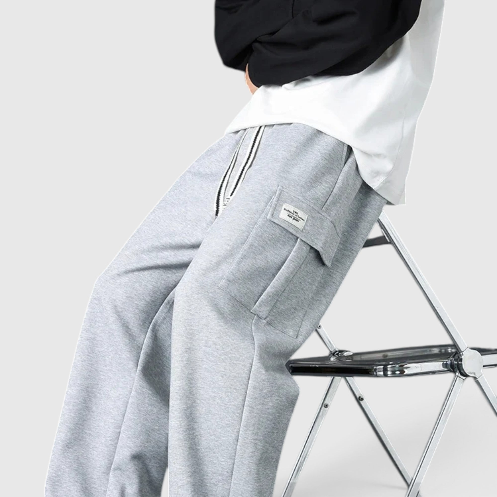 Finn | Men's Sweatpants Wide Leg Relaxed Cargo Lounge Pants