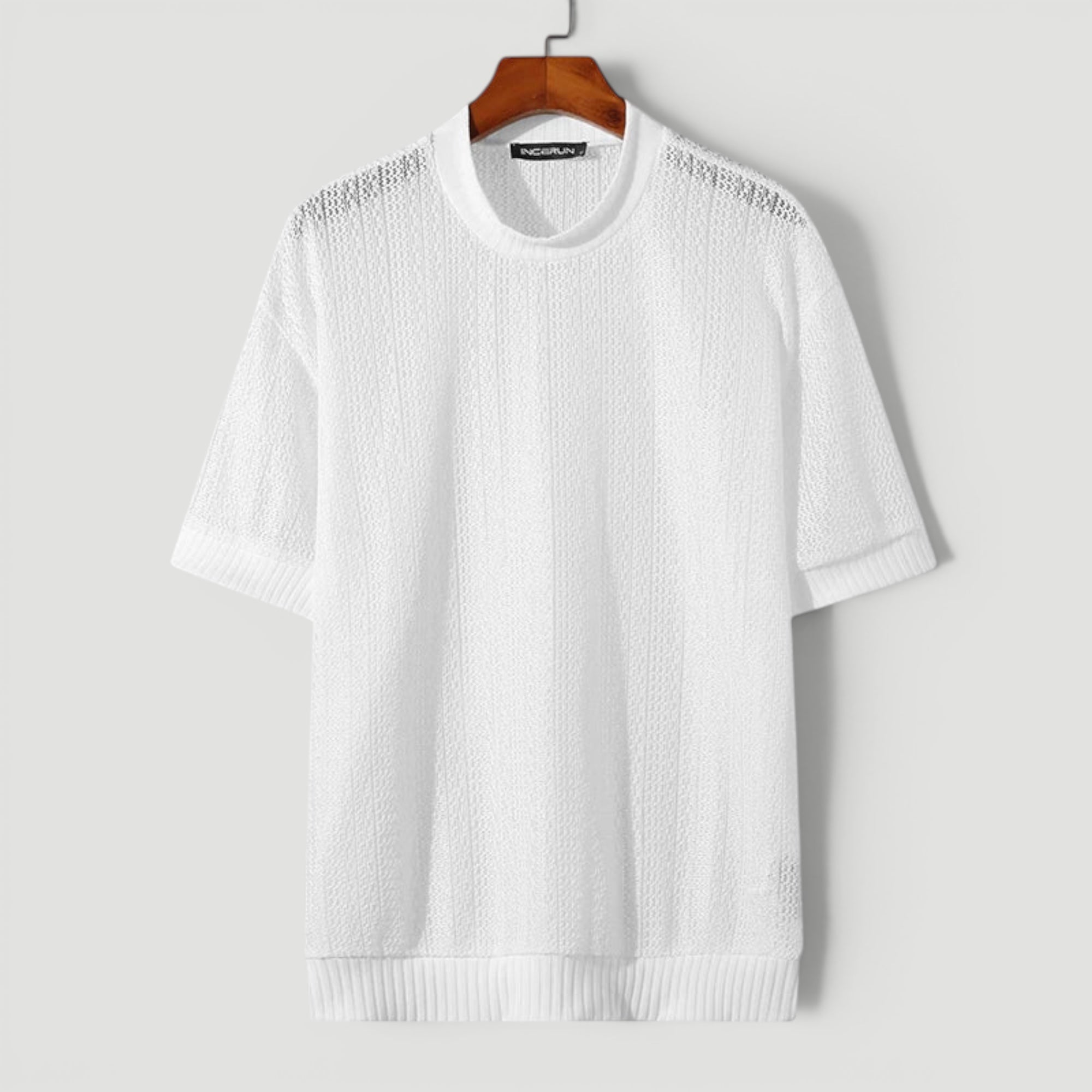Ellmont London | Men's Relaxed Fit Knit Textured Shirt Summer Style