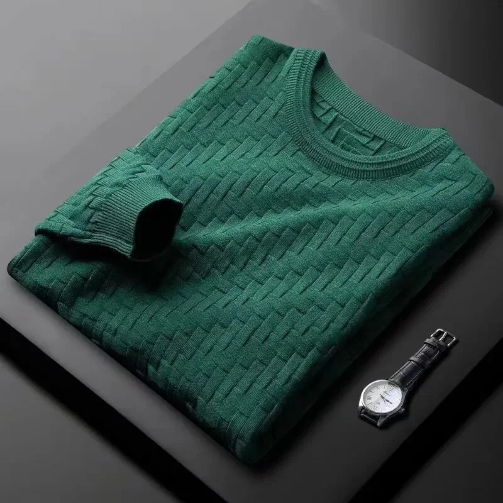 Ellmont London | Men's Lightweight Textured Knit Sweater Classic Style
