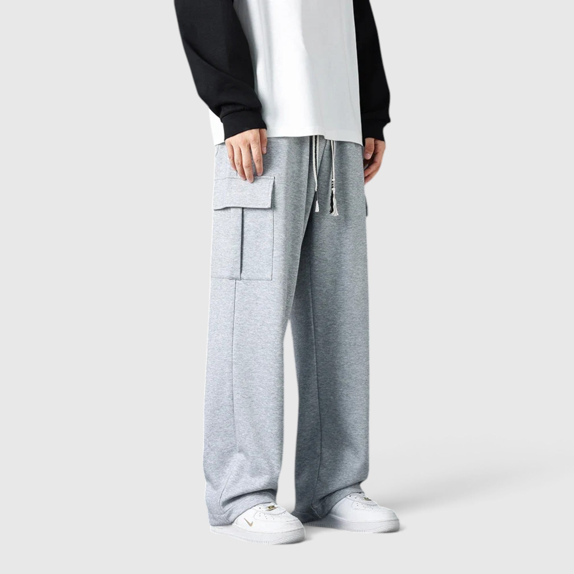 Finn | Men's Sweatpants Wide Leg Relaxed Cargo Lounge Pants