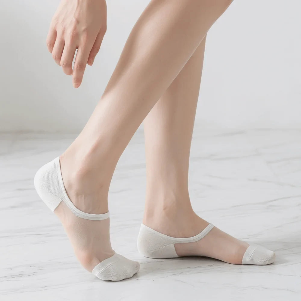 Taylor | Invisible Breathable Cotton Sheer No-Slip Socks