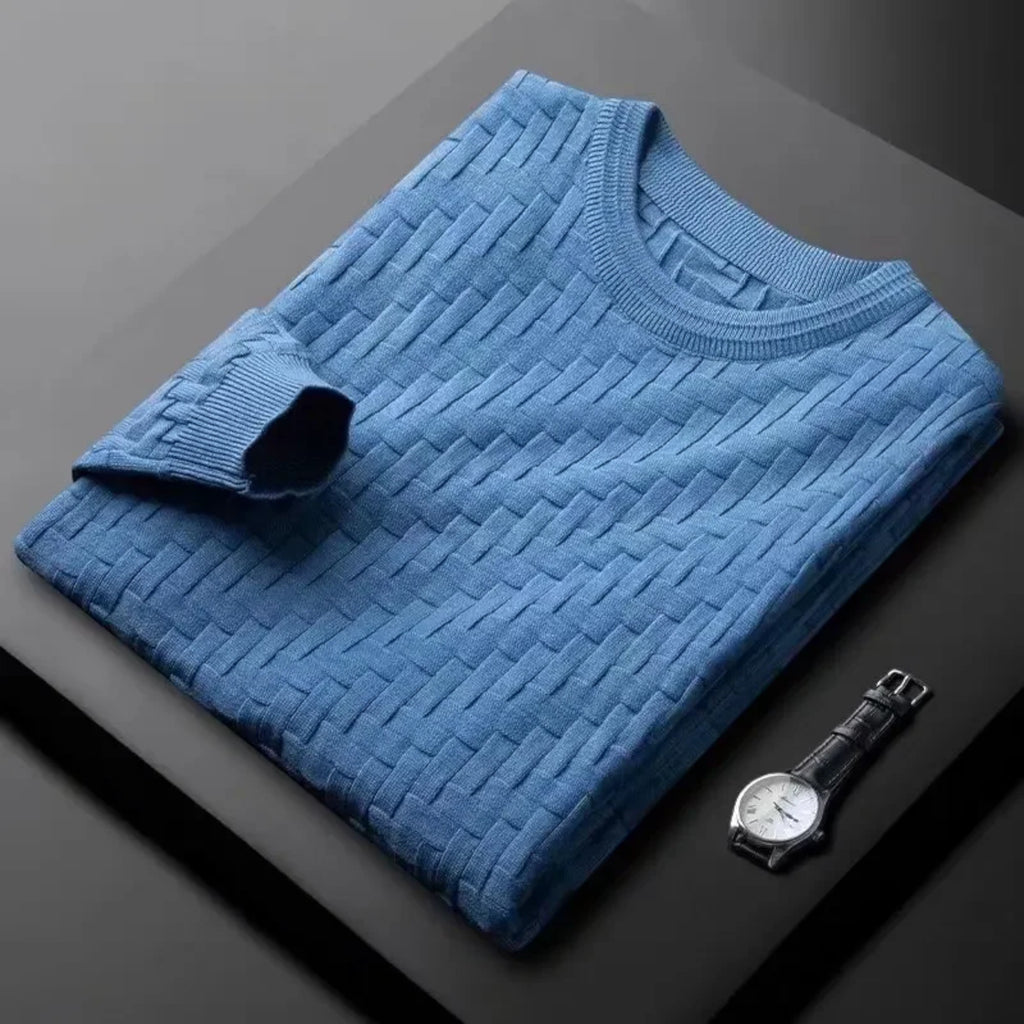 Ellmont London | Men's Lightweight Textured Knit Sweater Classic Style