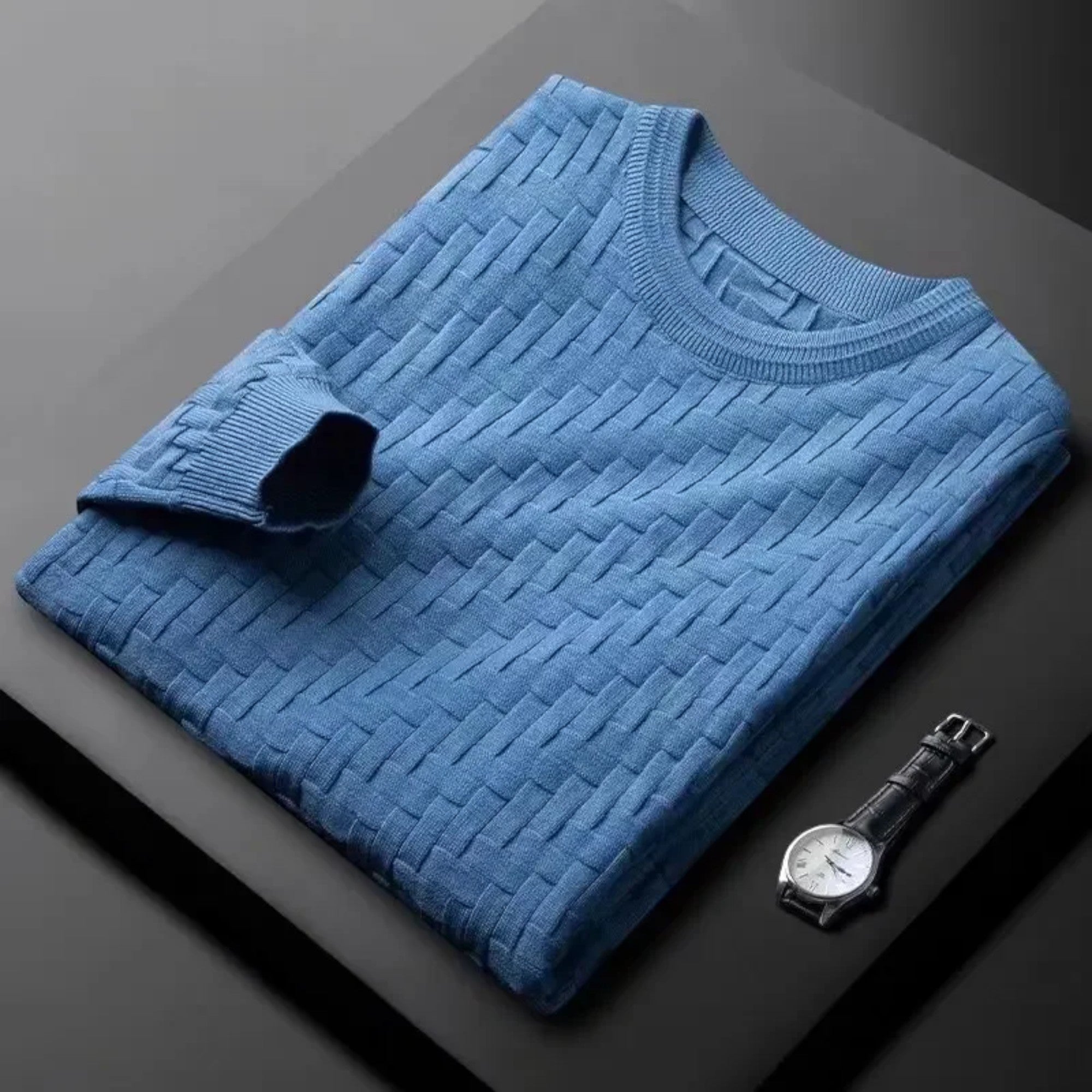 Ellmont London | Men's Lightweight Textured Knit Sweater Classic Style