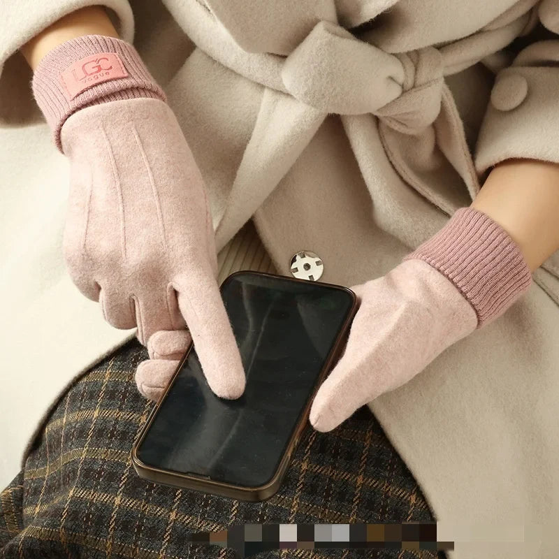 Cashmere-Wool Touchscreen Gloves – Warm Winter Gloves