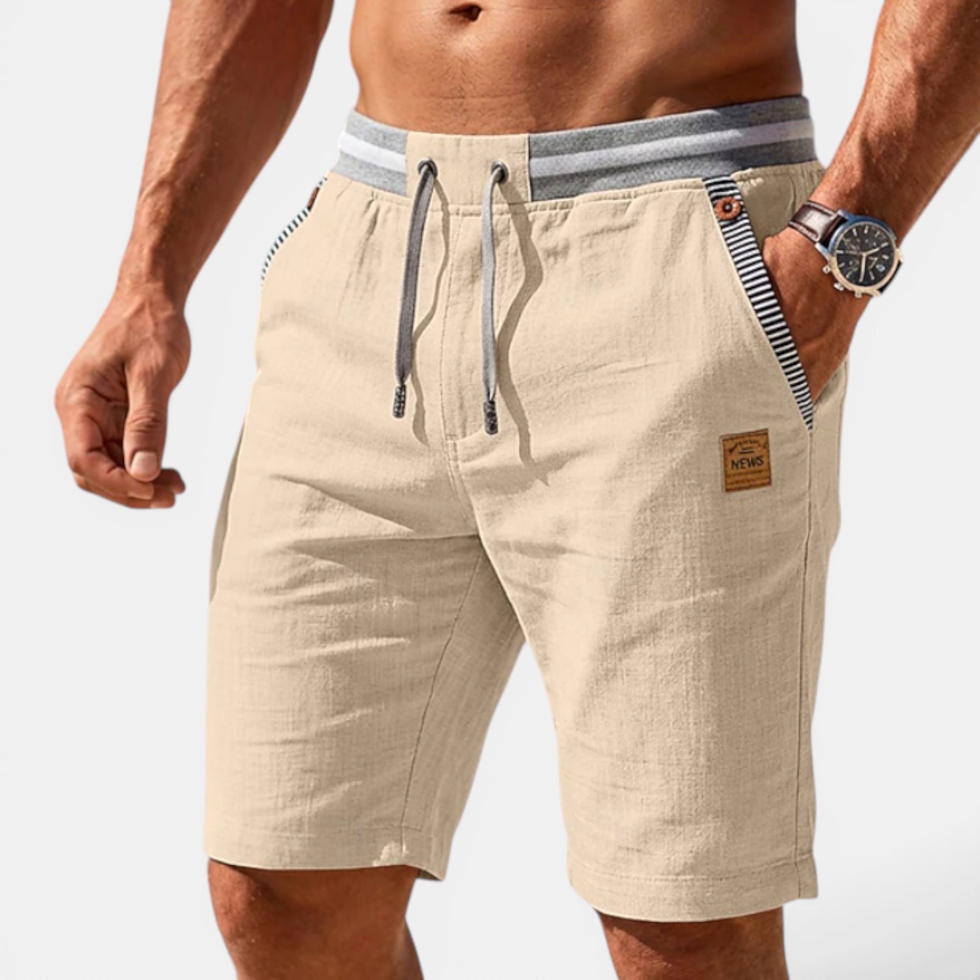 Ellmont London | Men's Elastic Waist Casual Comfortable Summer Shorts