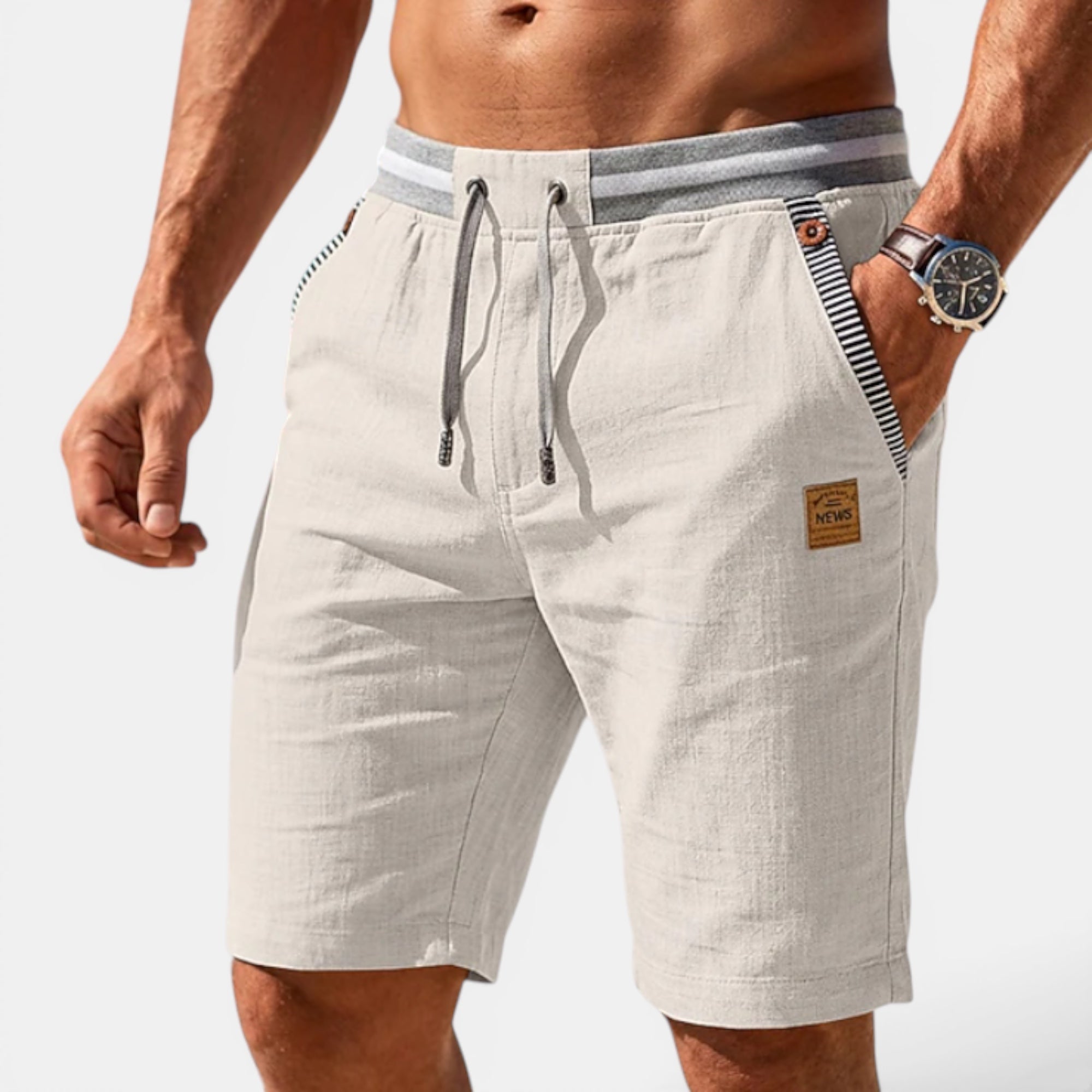 Ellmont London | Men's Elastic Waist Casual Comfortable Summer Shorts