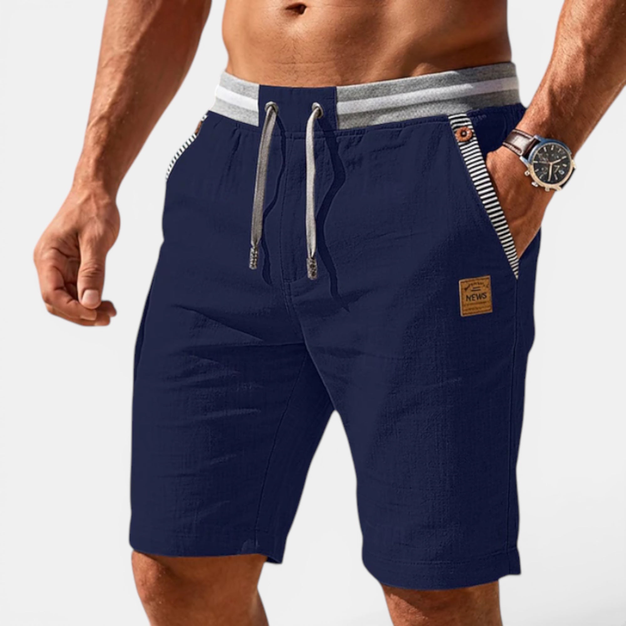 Ellmont London | Men's Elastic Waist Casual Comfortable Summer Shorts