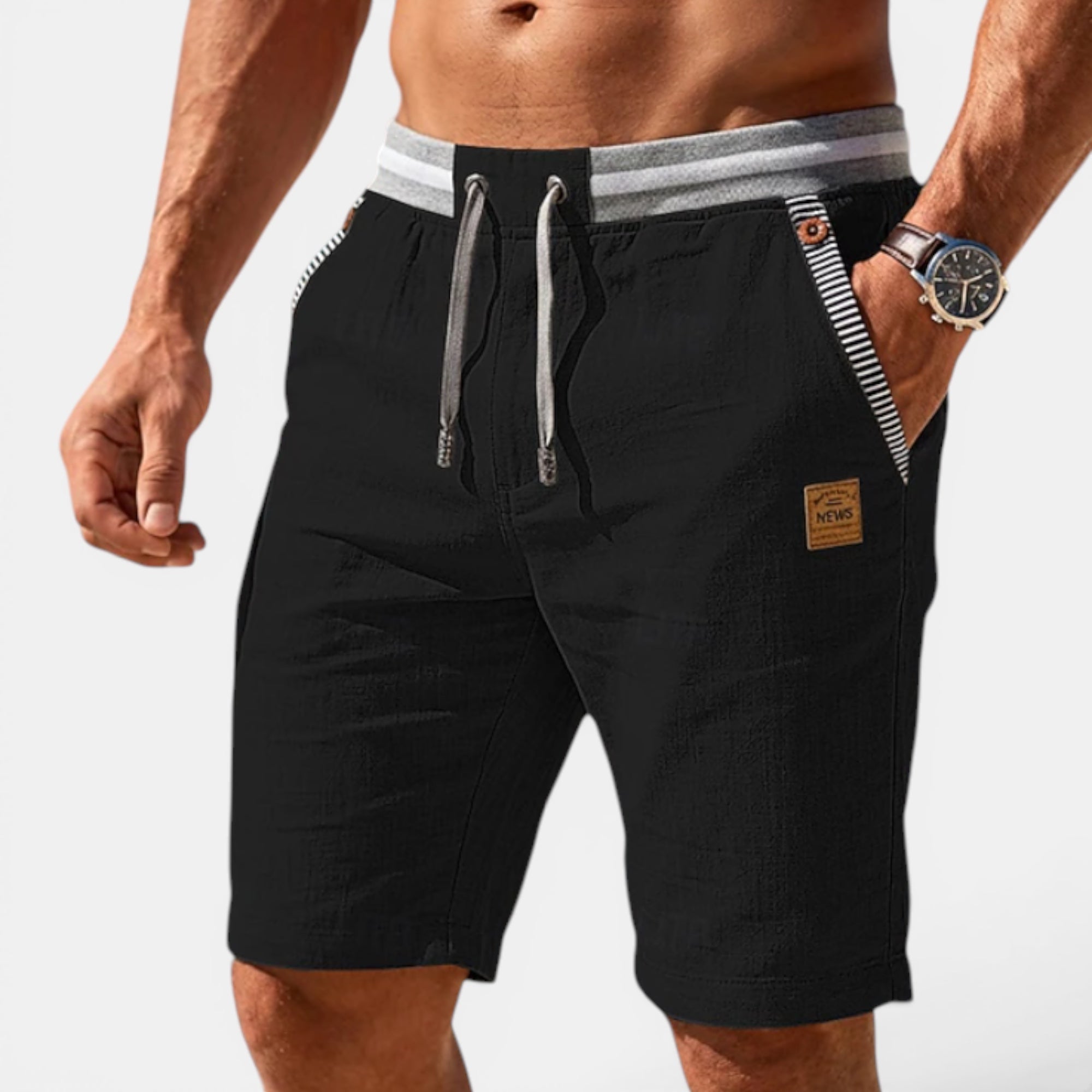 Ellmont London | Men's Elastic Waist Casual Comfortable Summer Shorts