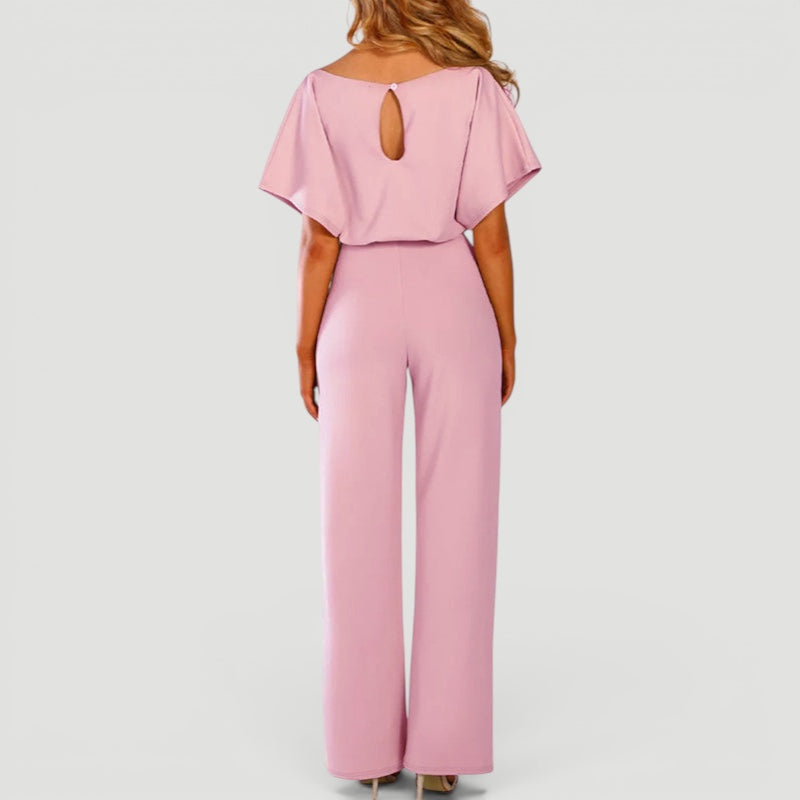 Ellmont London | Women’s High Waisted Jumpsuit Wide Leg One Piece Outfit