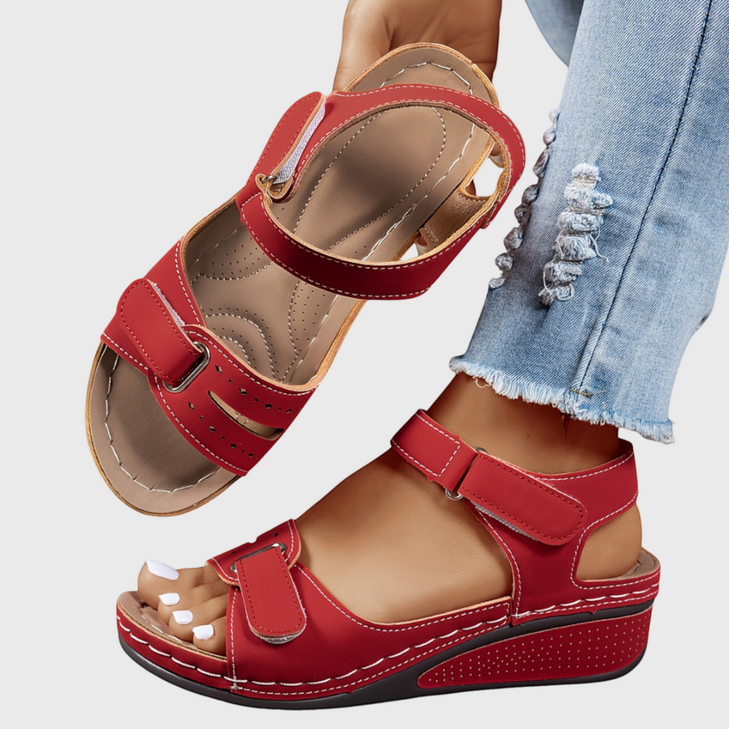 Ellmont London | Women's Comfortable Wedge Sandals – Adjustable Straps