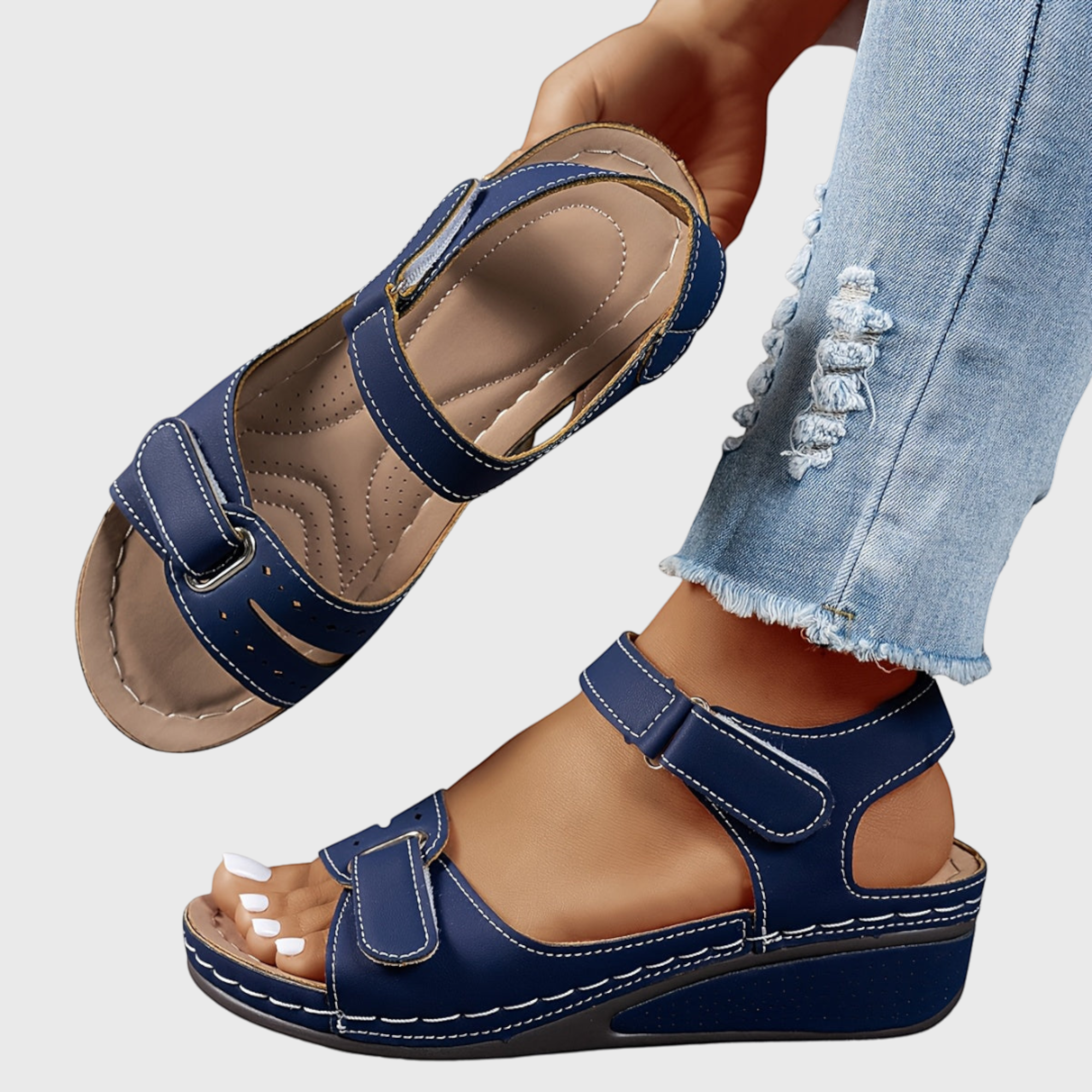 Ellmont London | Women's Comfortable Wedge Sandals – Adjustable Straps