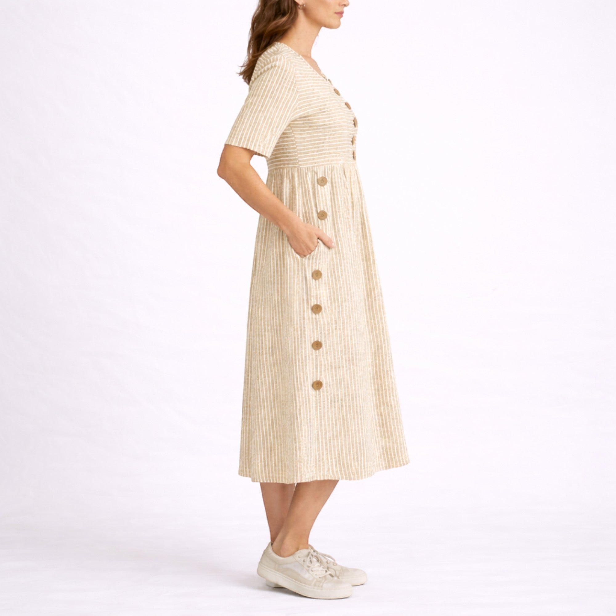 Ellmont London | Women's Relaxed Fit Striped Summer Midi Dress