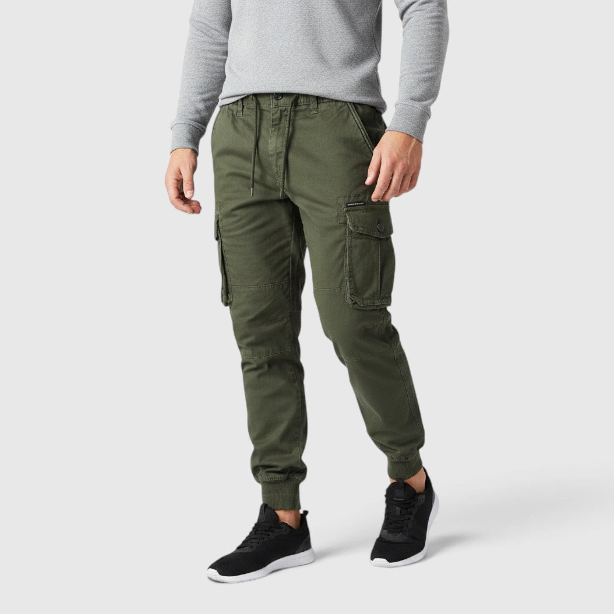 Tristan | Men's Cargo Trousers – Elastic Waist Jogger Pants for Daily Wear