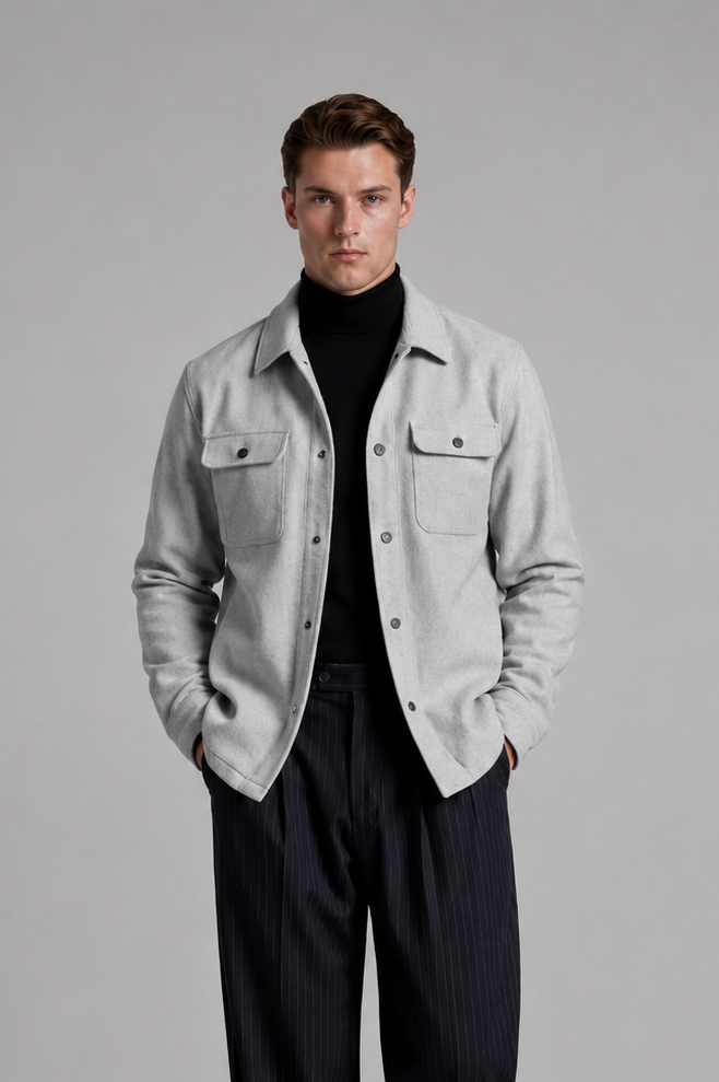 Dominic | Men's Suede Overshirt