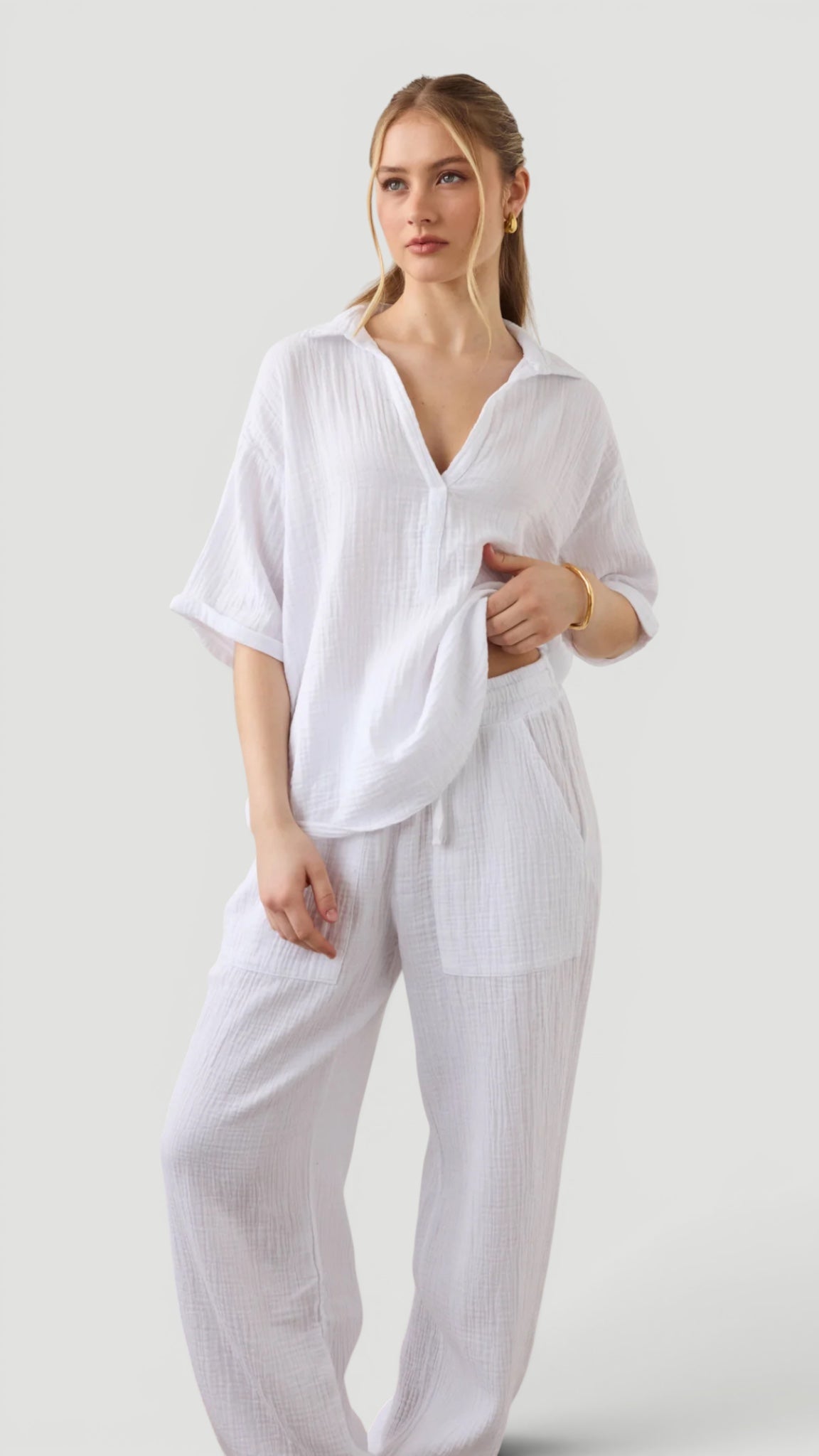 Ellmont London | Women’s Easy Care Cotton Care Cotton Summer Blouse