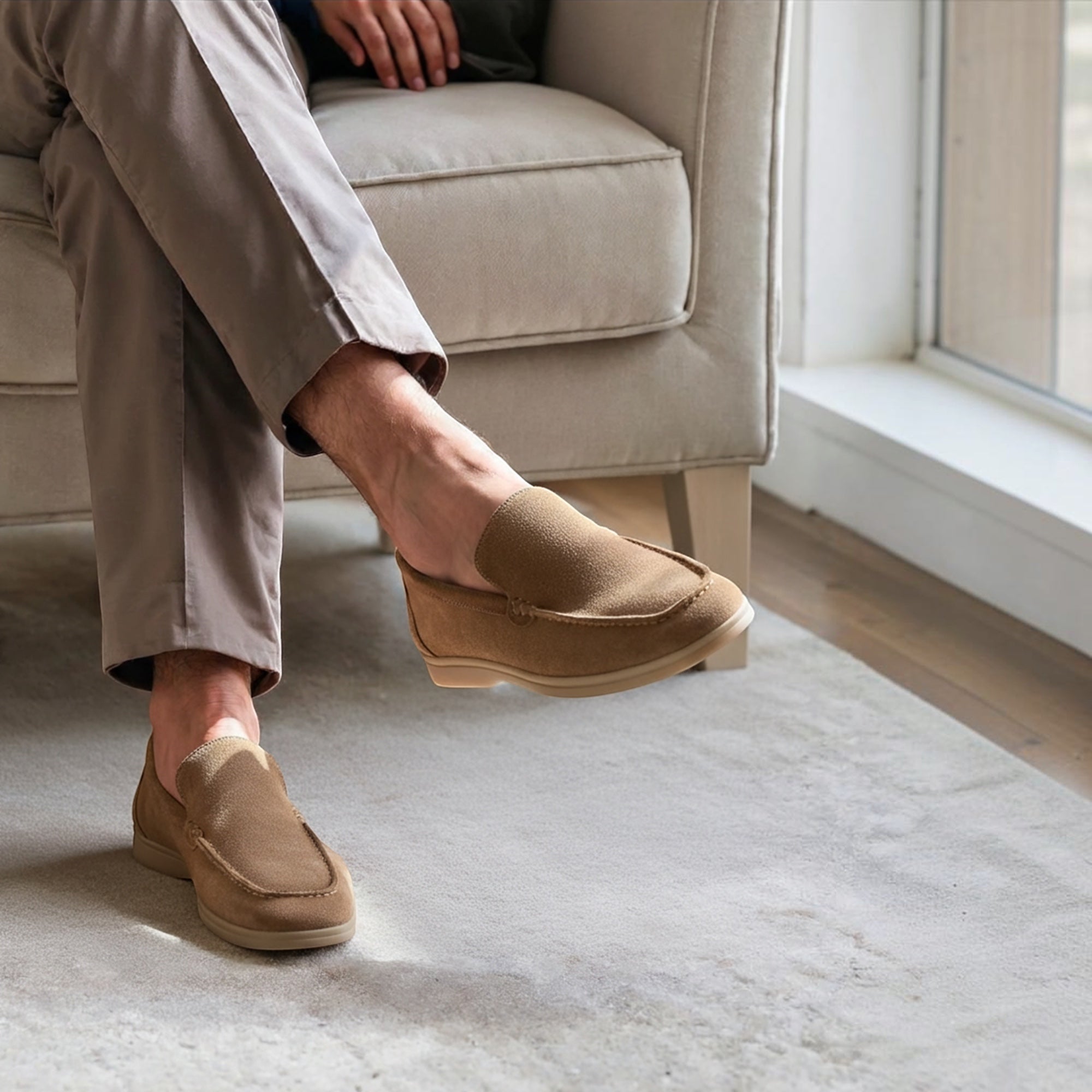 Ellmont London | Men's Soft Suede Slip On Loafers Premium Fit