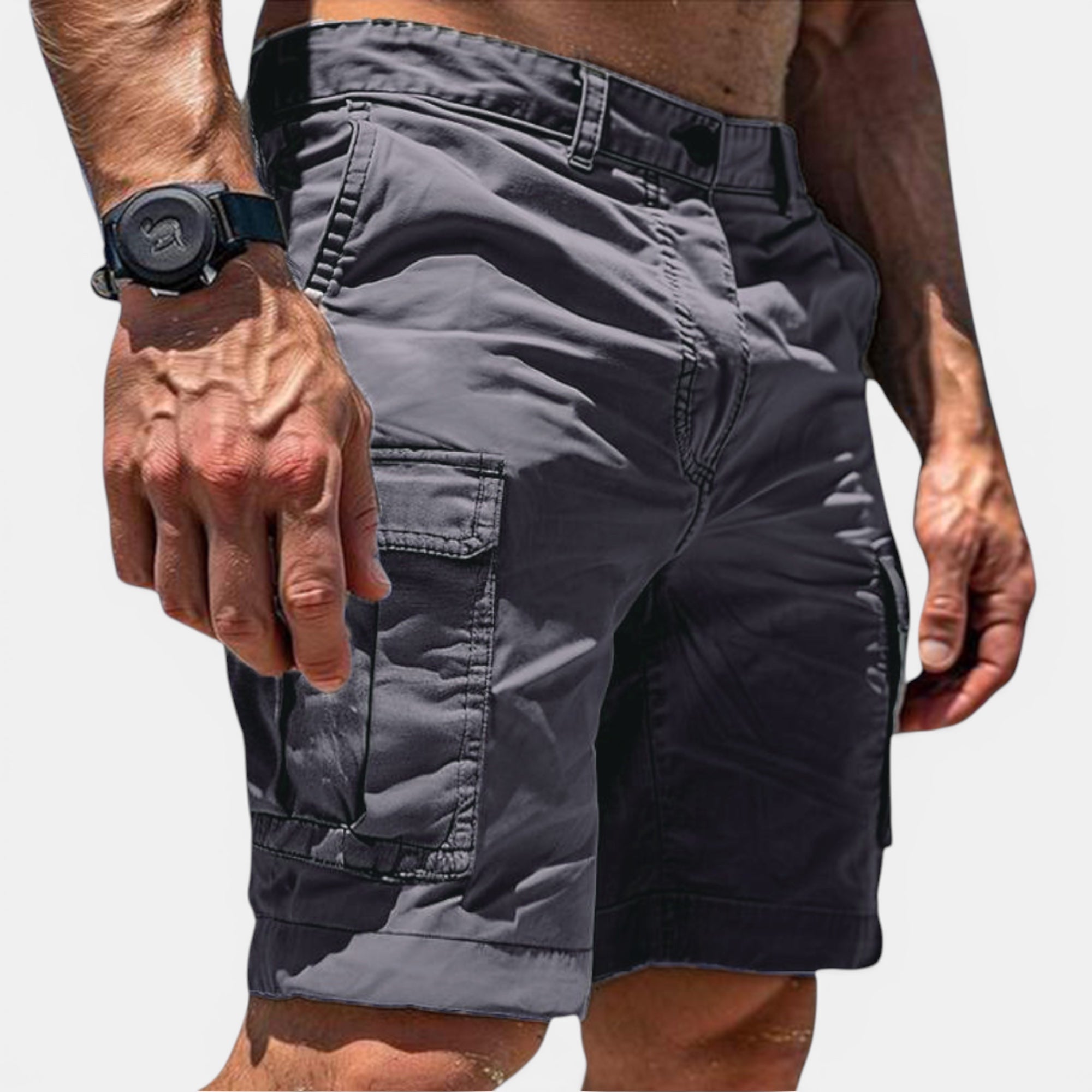 Ellmont London | Men's Lightweight Summer Cargo Multiple Pockets Shorts