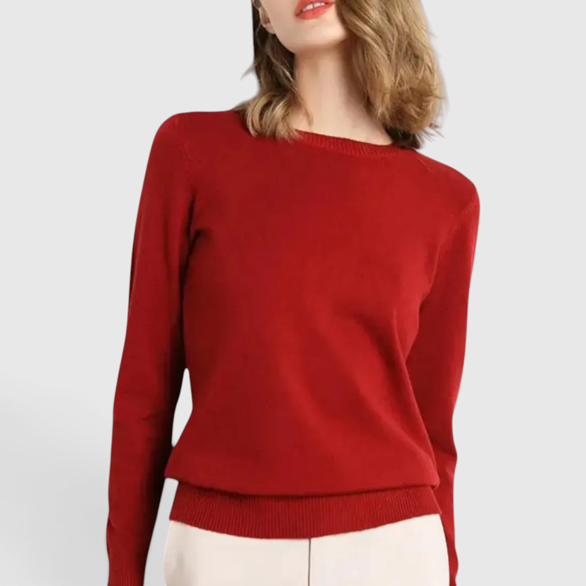 Naomi | Women's Knit Sweater Pullover Soft Long Sleeve Casual Top