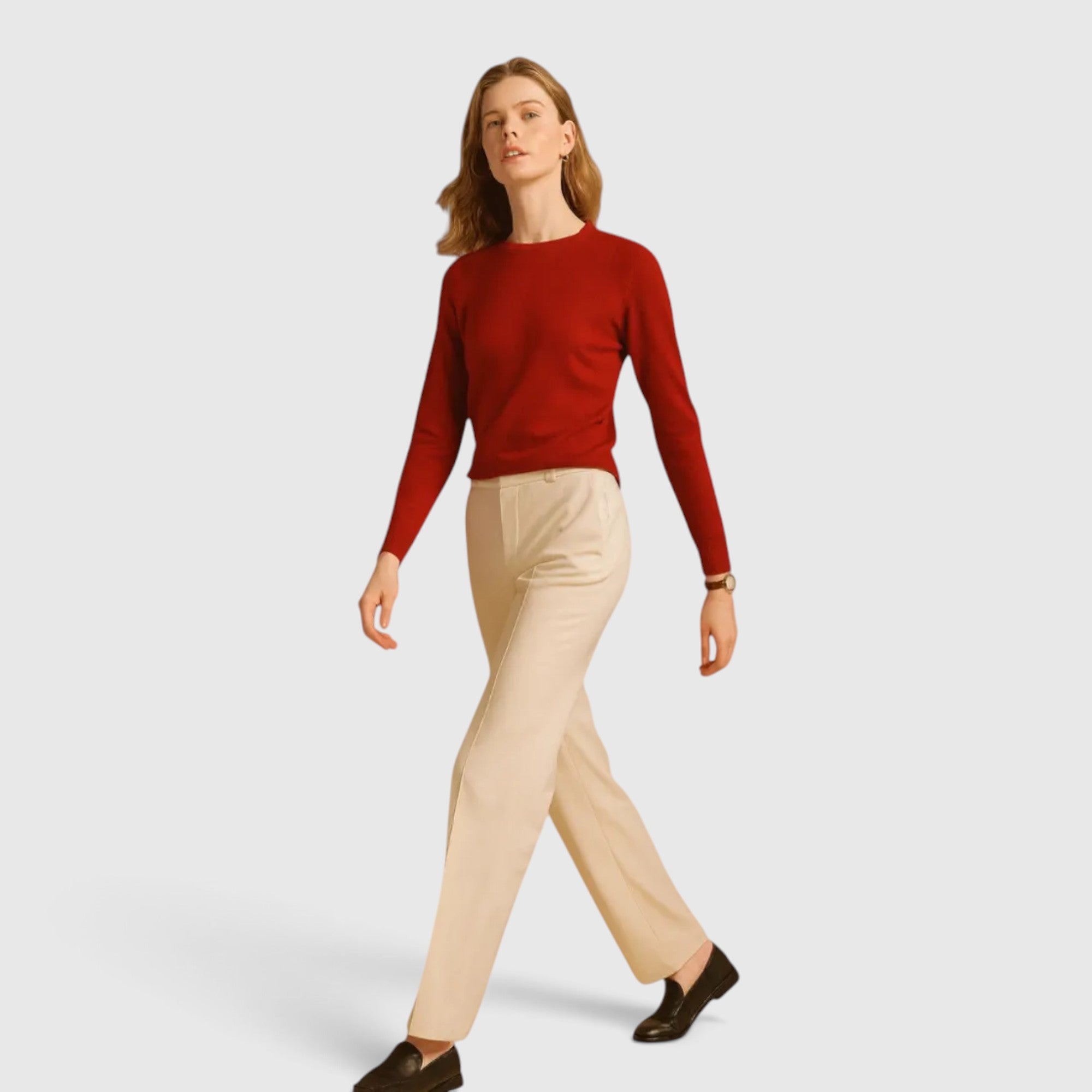 Naomi | Women's Knit Sweater Pullover Soft Long Sleeve Casual Top