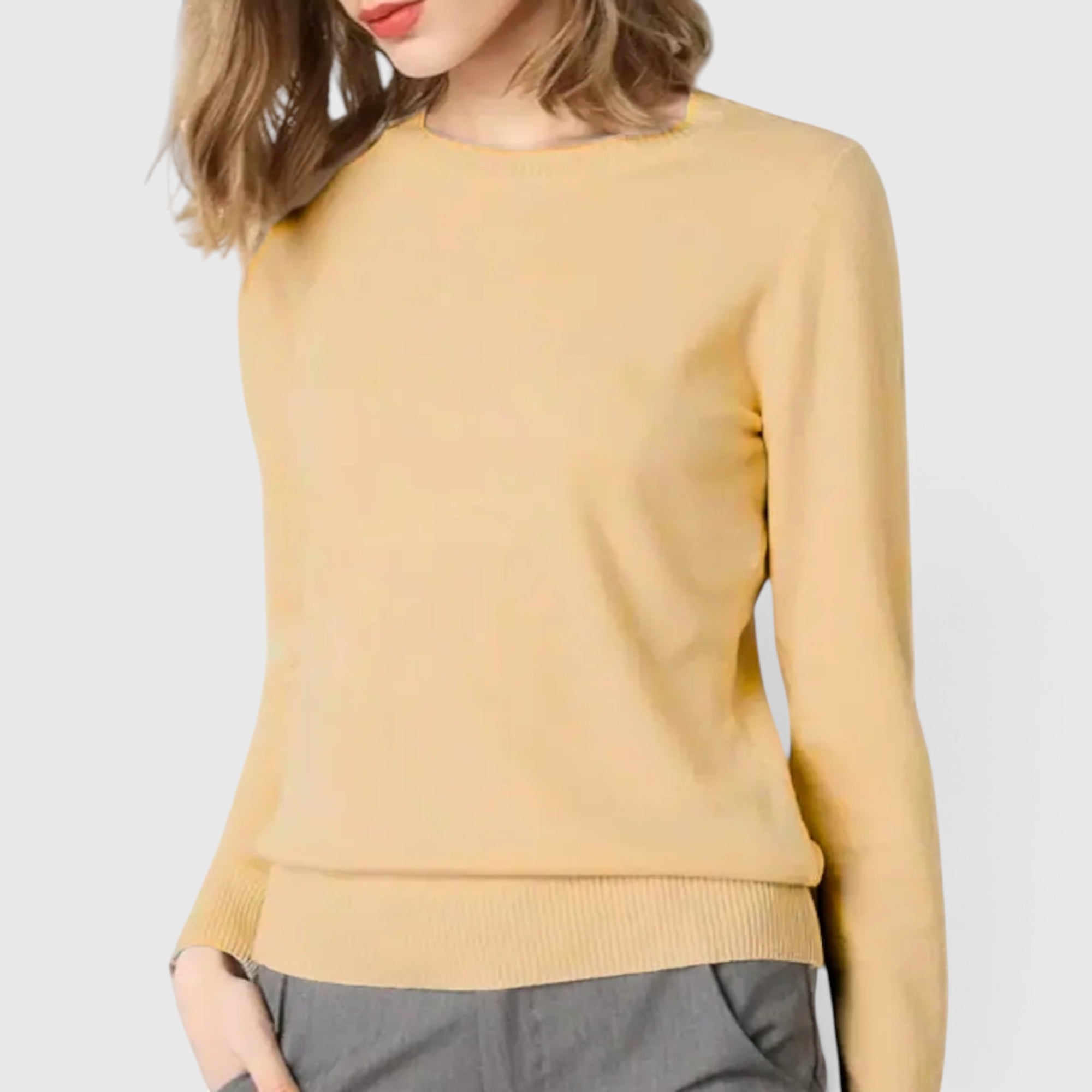 Naomi | Women's Knit Sweater Pullover Soft Long Sleeve Casual Top