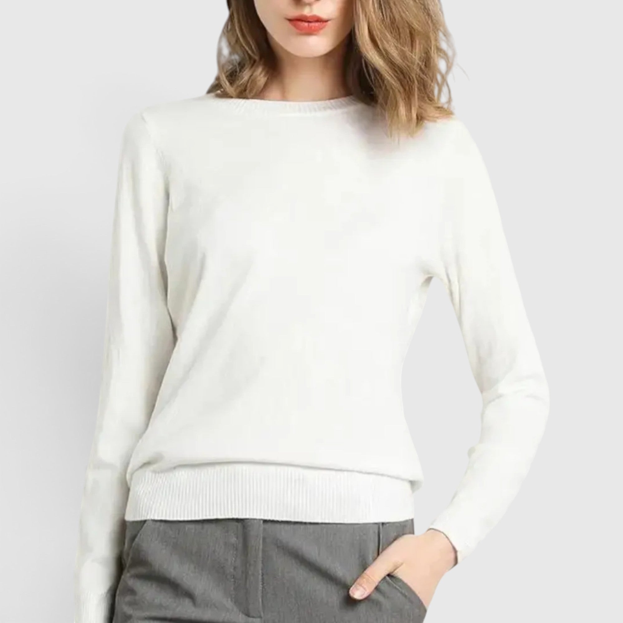 Naomi | Women's Knit Sweater Pullover Soft Long Sleeve Casual Top