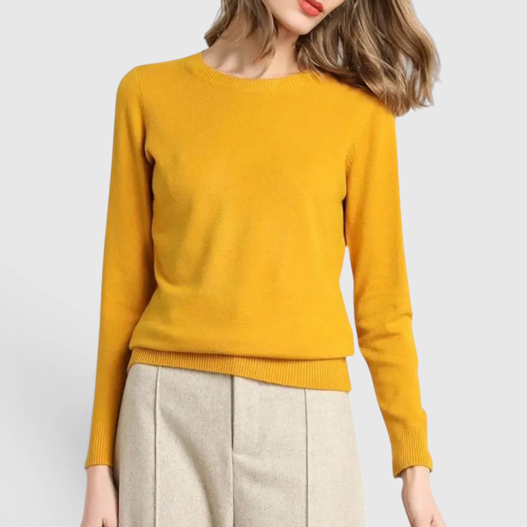 Naomi | Women's Knit Sweater Pullover Soft Long Sleeve Casual Top