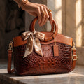 Sam | L'Adrienne Embossed Vintage Leather Bag