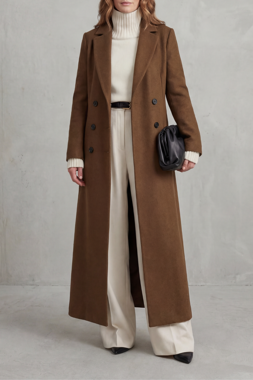 Women's Longline Wool Coat – Long Camel Coat