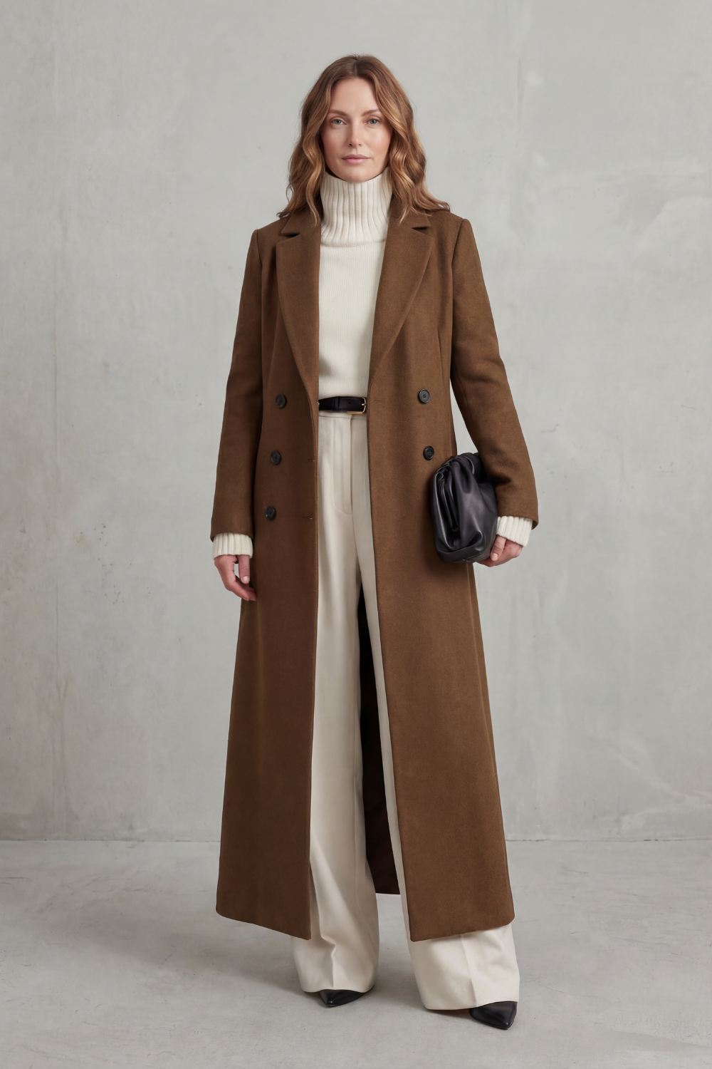 Women's Longline Wool Coat – Long Camel Coat