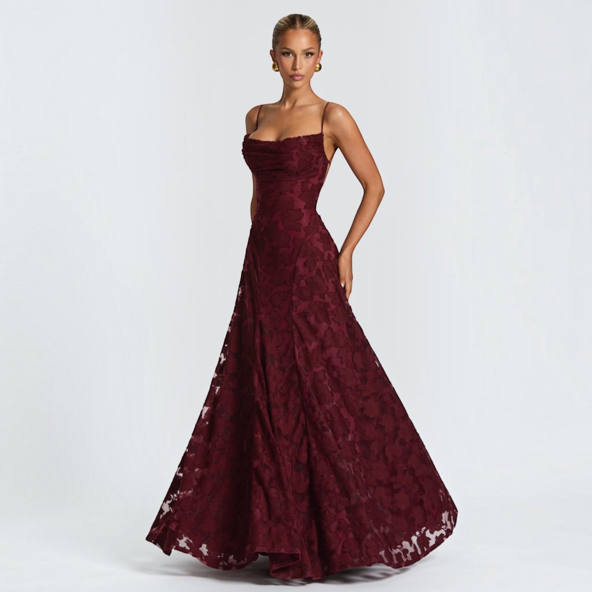 Ellmont London | Women's Formal Lace Maxi Dress for Wedding Guests