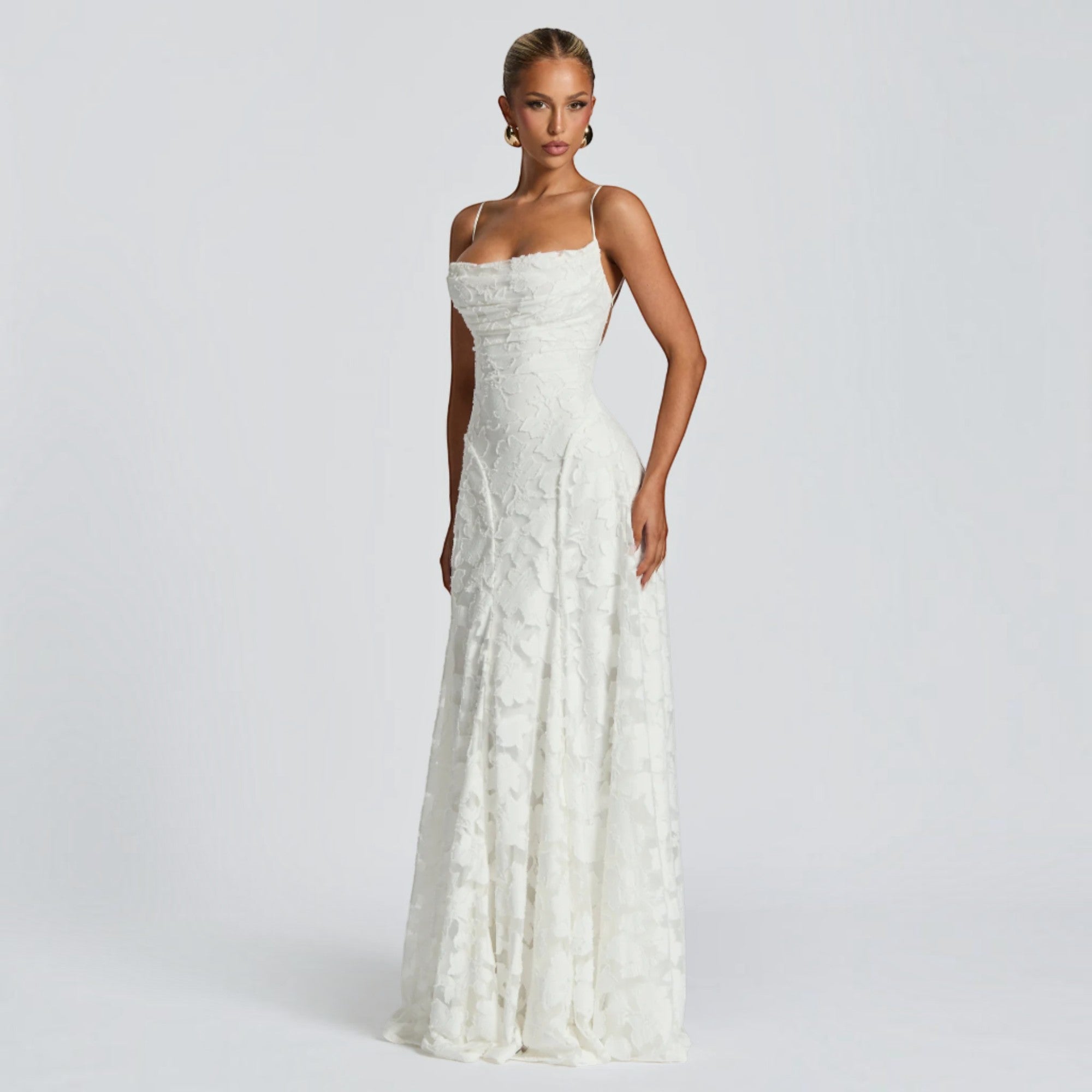 Ellmont London | Women's Formal Lace Maxi Dress for Wedding Guests