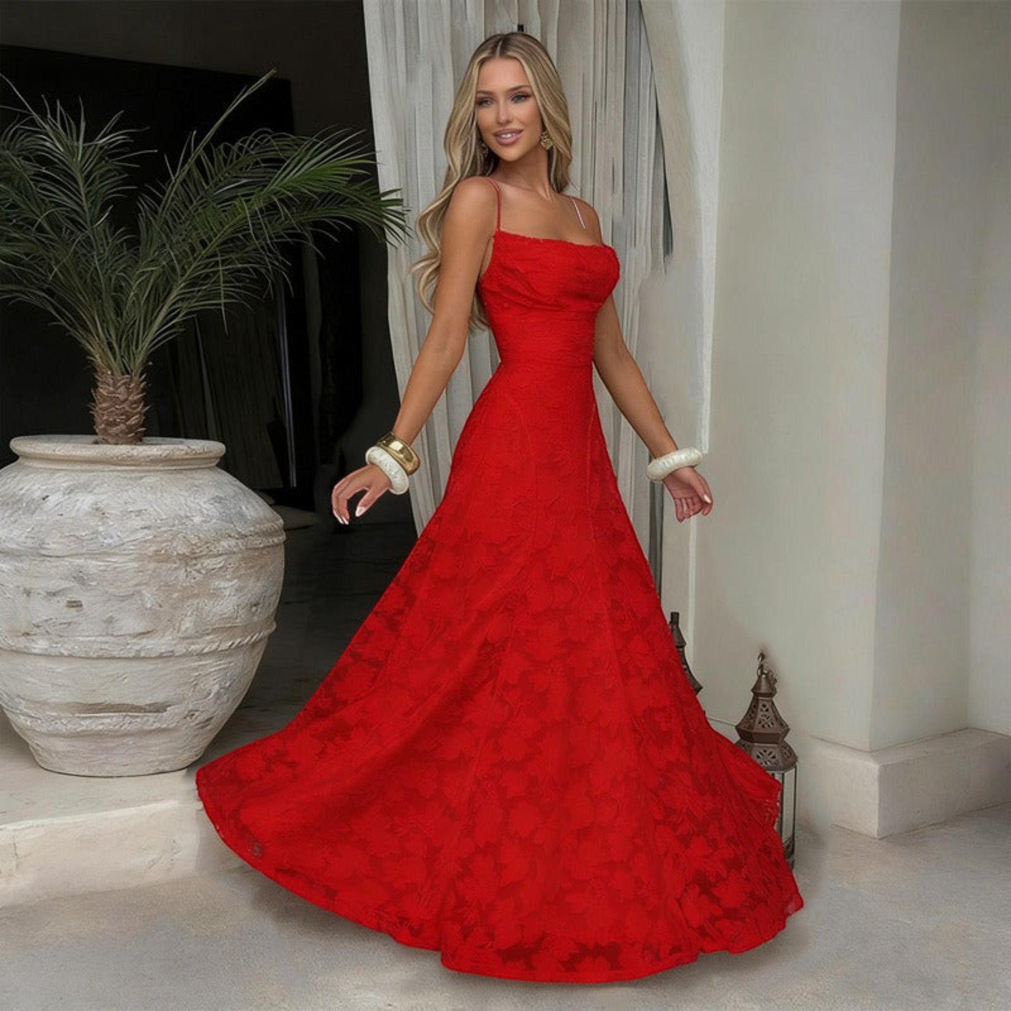 Ellmont London | Women's Formal Lace Maxi Dress for Wedding Guests