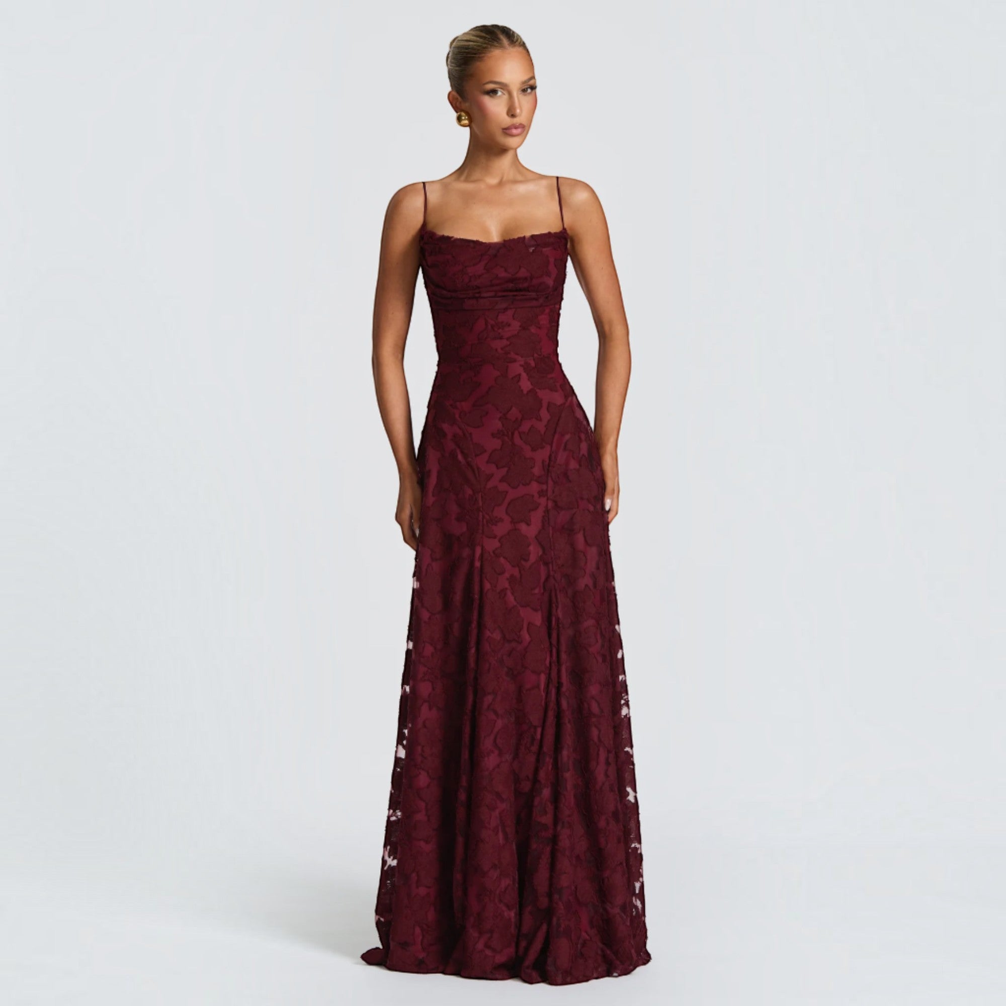 Ellmont London | Women's Formal Lace Maxi Dress for Wedding Guests
