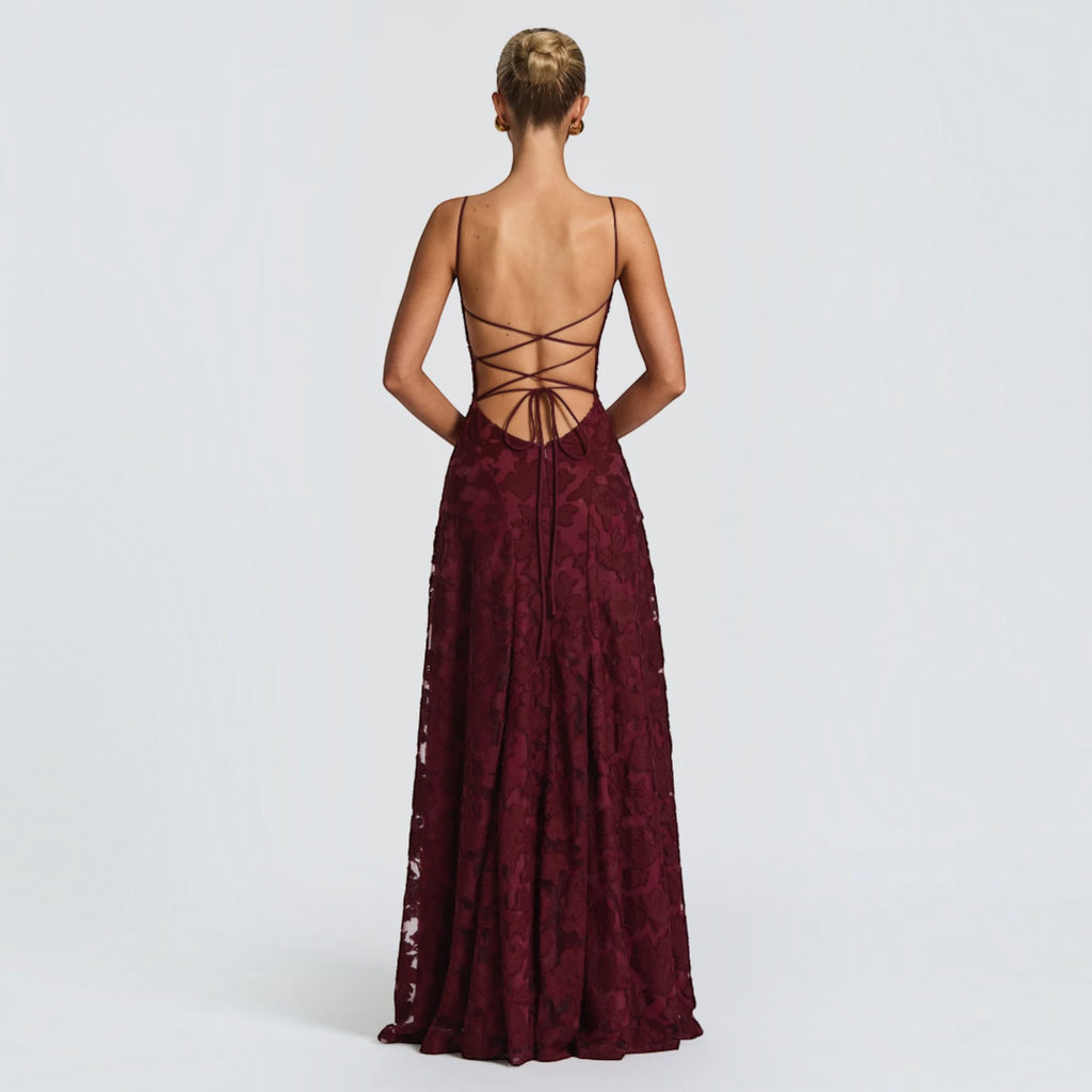 Ellmont London | Women's Formal Lace Maxi Dress for Wedding Guests