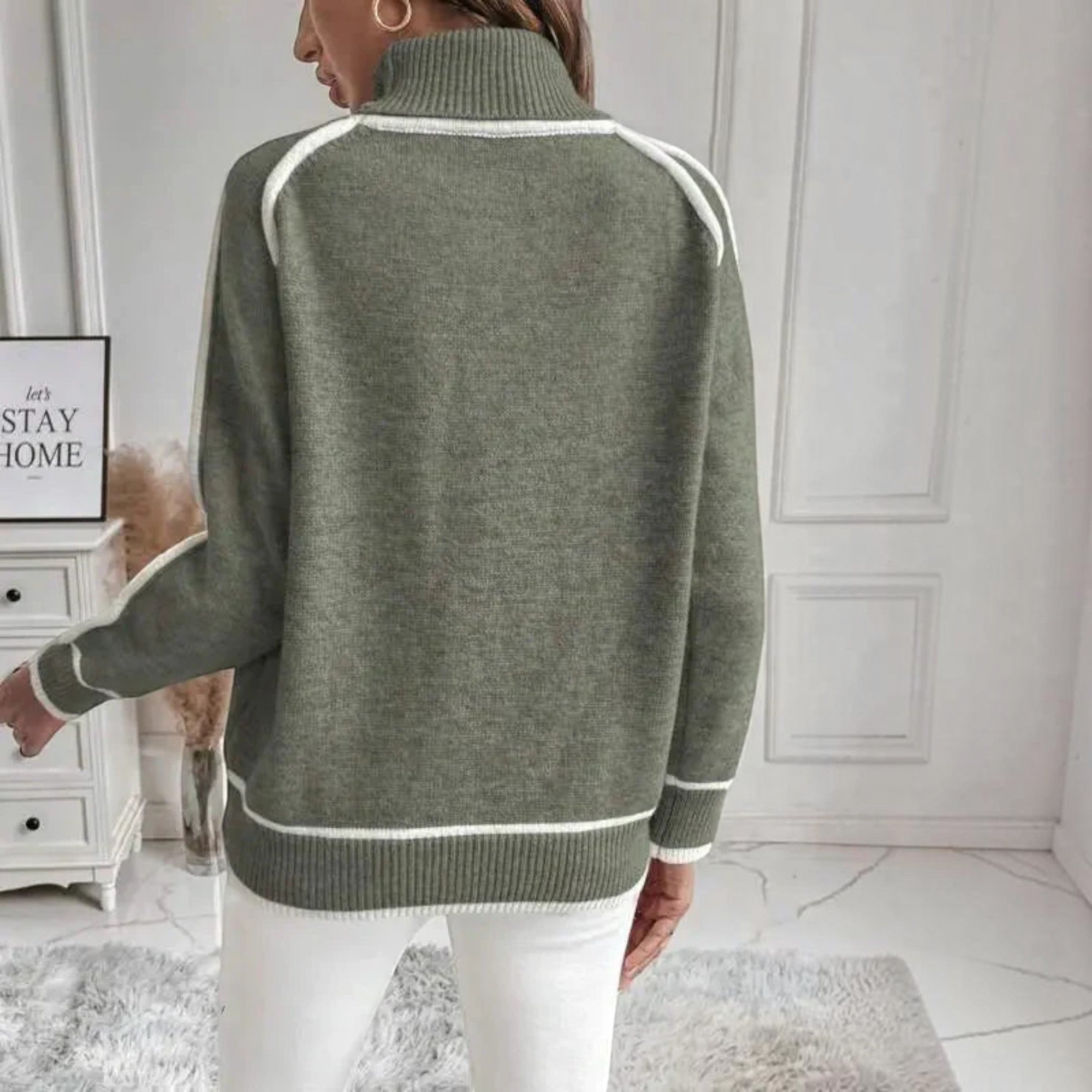 Ellmont London | Women's Soft Knit Turtleneck Pullover Sweater Everyday Wear