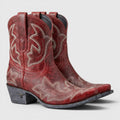 Ellmont London | Women's Embroidered Western Boots Pointed Toe Leather Boots