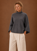 Talia | Chunky Knit Sweater for Women - Mock Neck Oversized