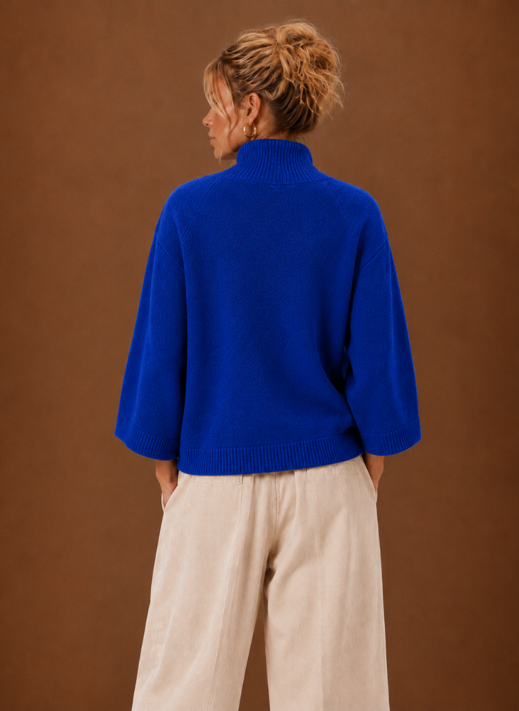 Talia | Chunky Knit Sweater for Women - Mock Neck Oversized