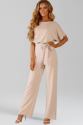 Iris | Women’s Tie-Belt Wide-Leg Classic Jumpsuit